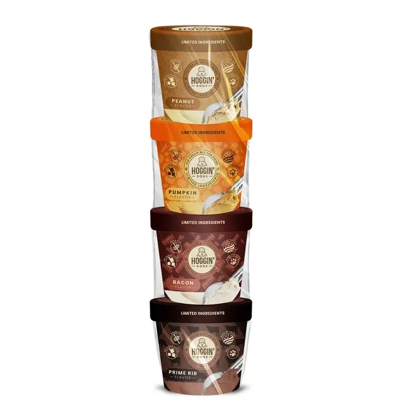 Hoggin Dogs Ice Cream Mix- Variety Pack of 4 Flavors