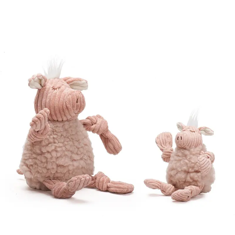 HuggleGroup - Penelope Pig HuggleFleece FlufferKnottie Plush Dog Toy
