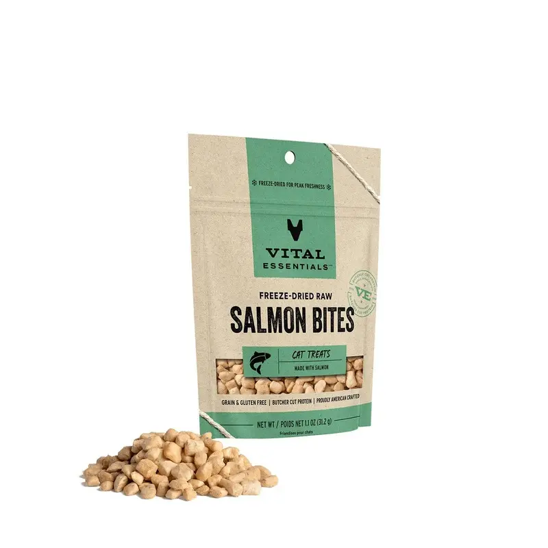 Vital Essentials Salmon Bites FD Cat Treats 1.1 oz