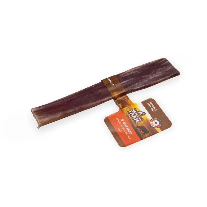 Natural Farm Dog Treat - Beef Jerky 6" Bulk