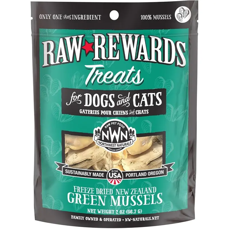 Northwest Natural Dog Treat-Mussels : 2 oz