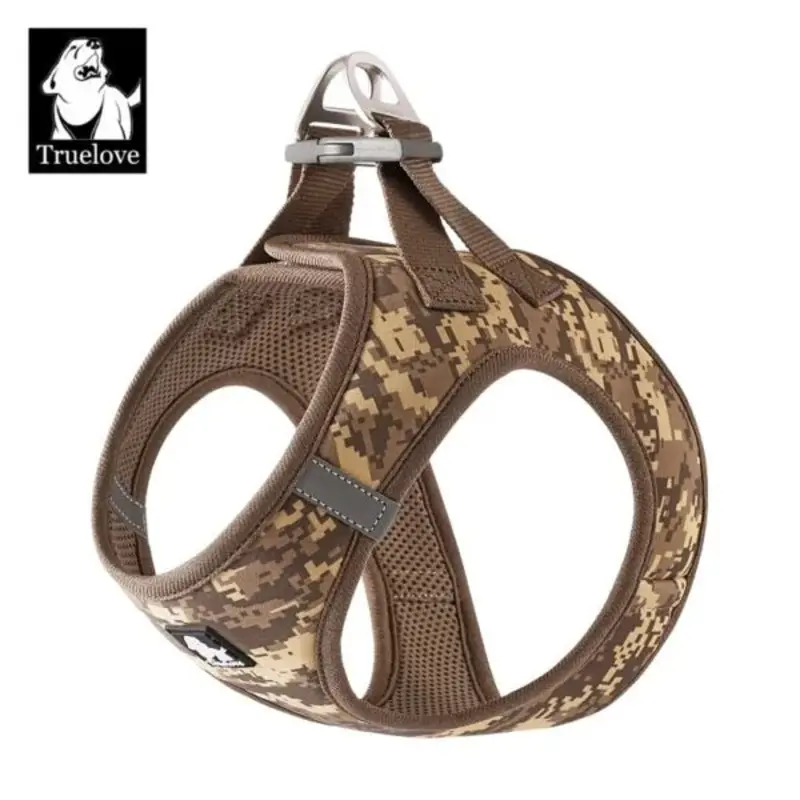 TrueLove Floral Print Mesh Dog Harness TLH3016 - Brown Camo