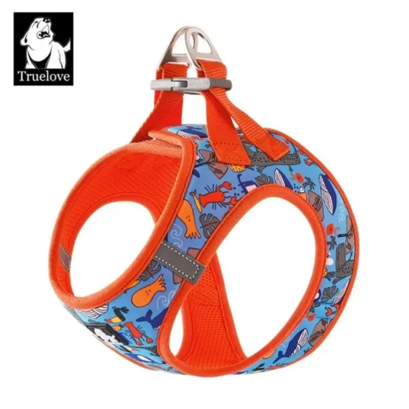 TrueLove Print Mesh Dog Harness TLH3016- Firecracker