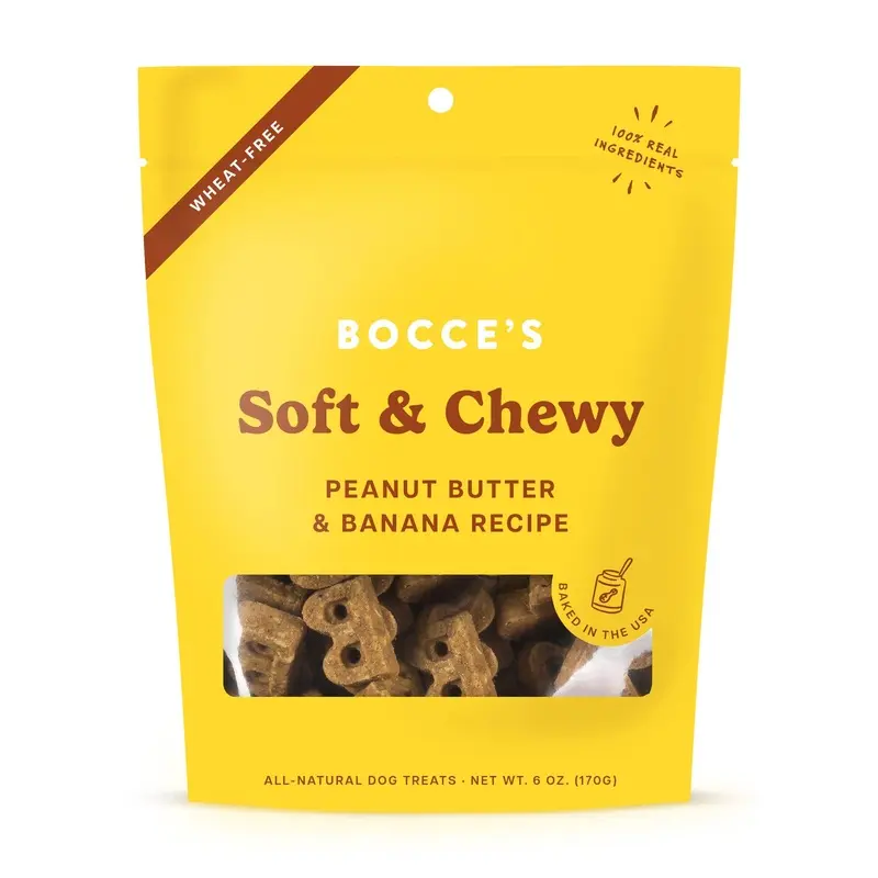 Bocce'e Bakery PB + Banana Soft & Chewy Dog Treats 6oz