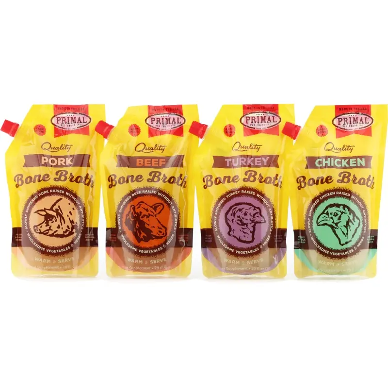 Primal Bone Broth - 20oz Variety Pack: Beef, Chicken, Turkey
