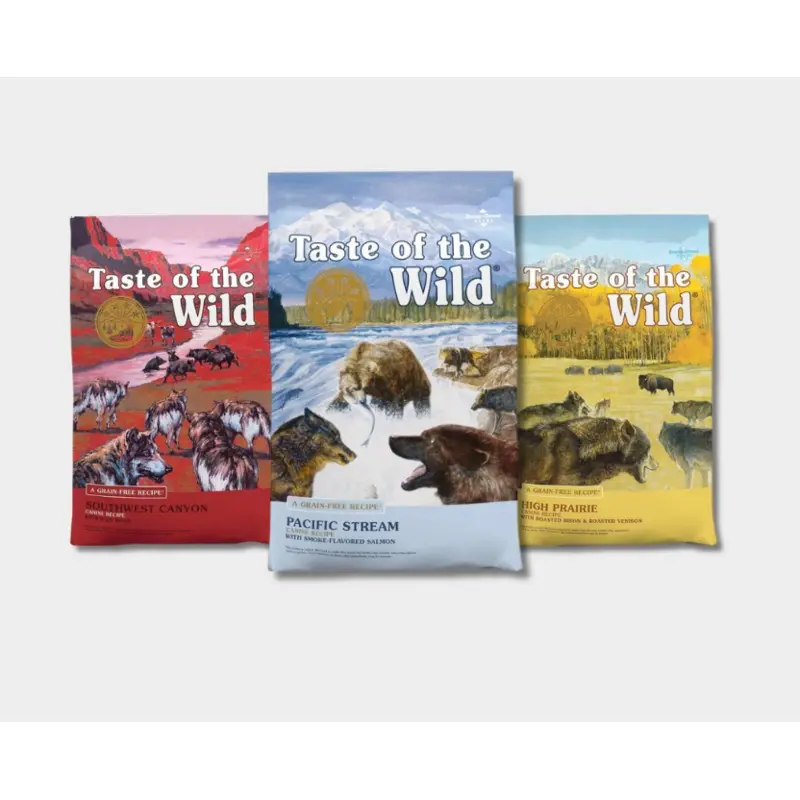 Taste of the Wild Grain Free Dog Food - Mountain, Pacific Stream, Wild Prairie, Wetlands