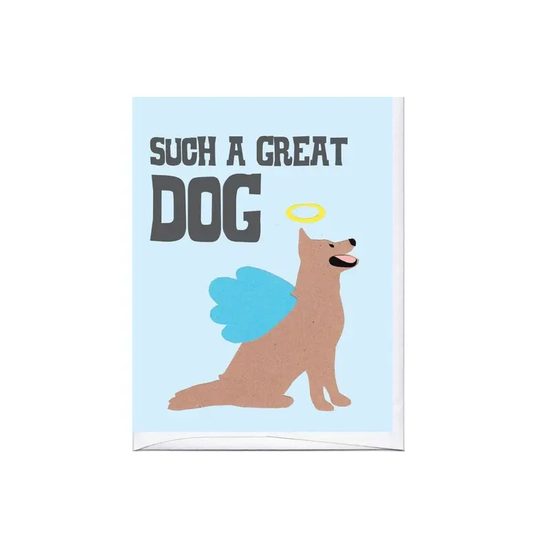 La Familia Green - Angel Dog Greeting Card