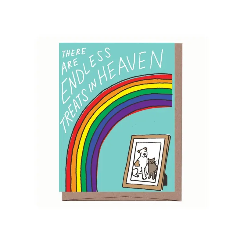 La Familia Green - Treats in Heaven Pet Sympathy Greeting Card