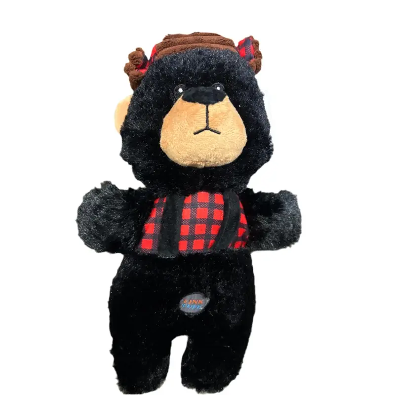 12" Strap Black Bear Dog Toy