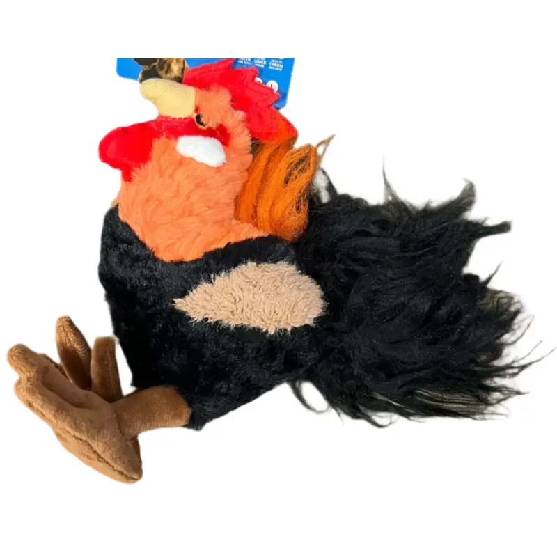 Realistic Plush Rooster Dog Toy