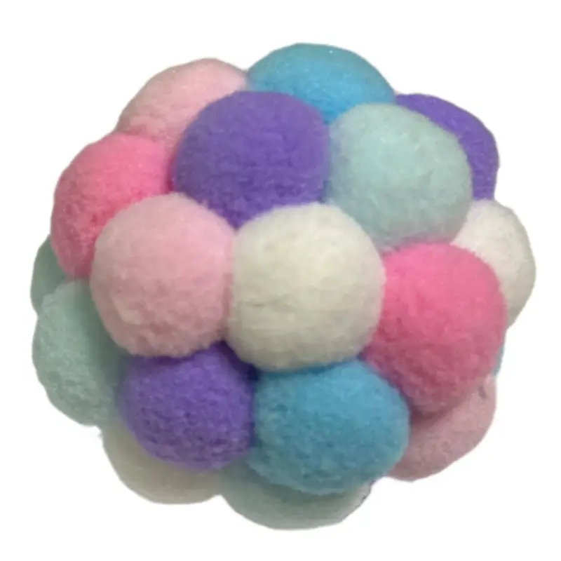 Ball of Fluffy Balls Cat Toy - Pastel Colors