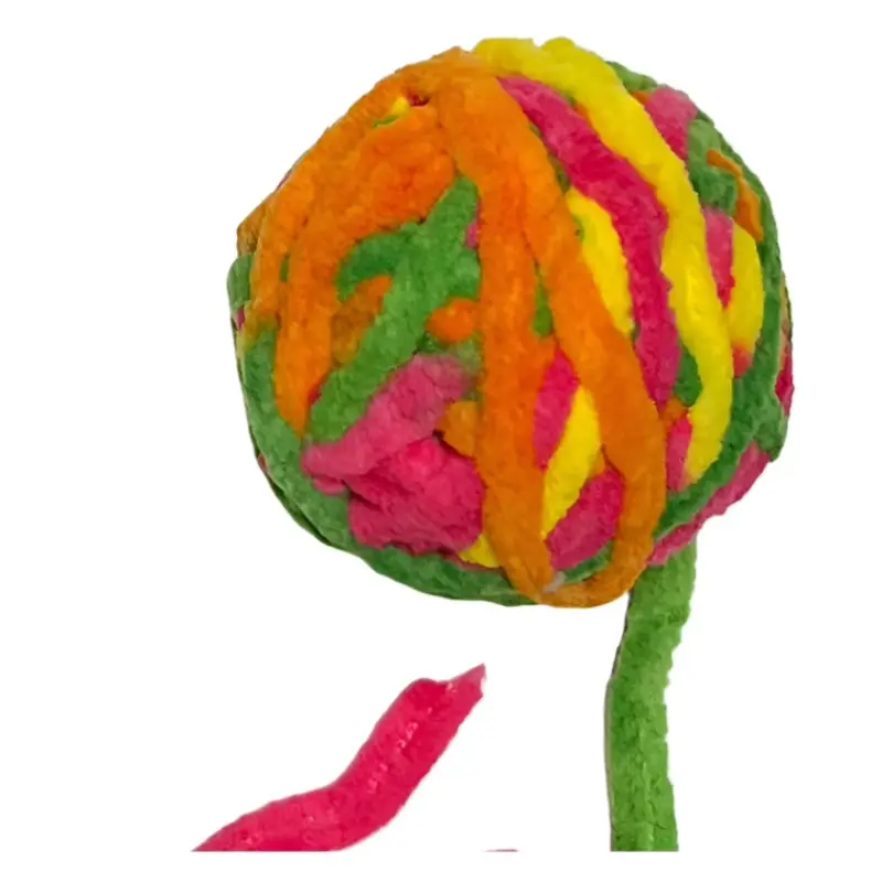 Yarn Ball Cat Toy with Tail