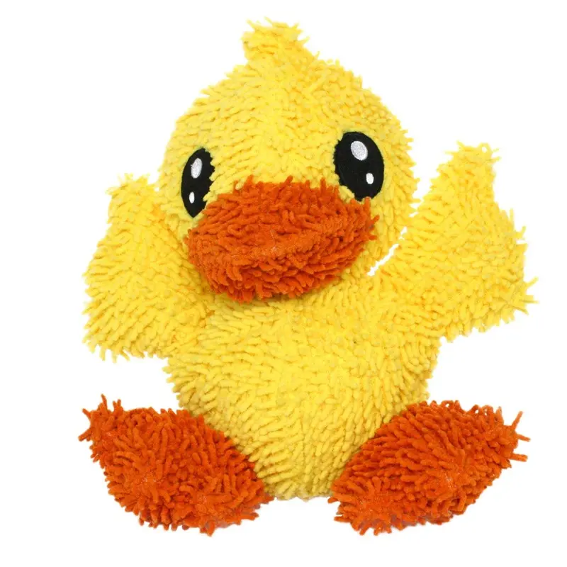 Tuffy Dog Toys - VIP Products - Mighty Microfiber Ball Duck, Durable, Squeaky Dog Toy