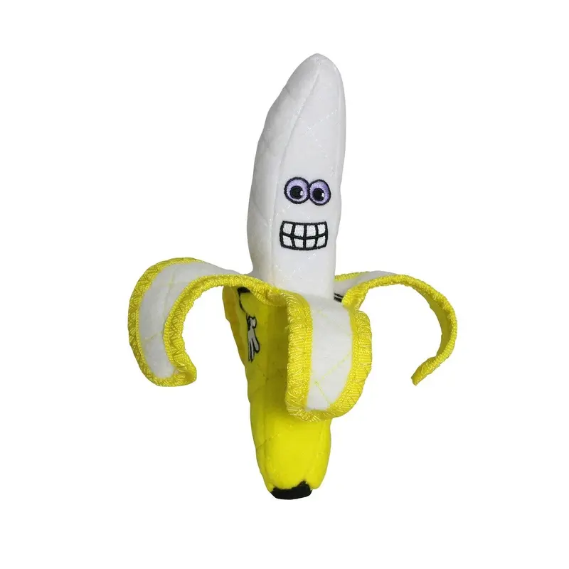 Tuffy Dog Toys - VIP Products - Tuffy Funny Food Banana, Durable, Squeaky Dog Toy 2-in-1