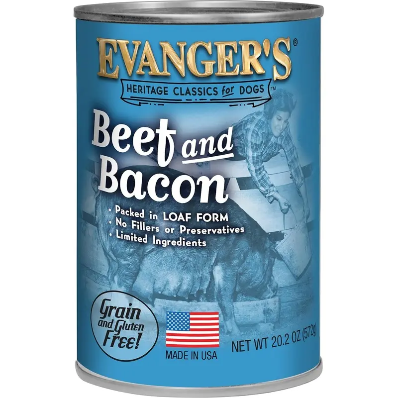 Evanger's Canned Dog Food Jumbo Beef Bacon 20.2 oz