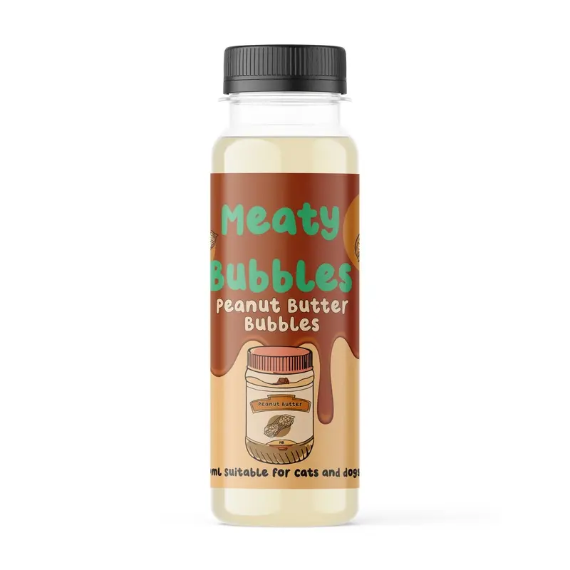 Meaty Bubbles - Peanut Butter bubbles - pet bubbles for cats and dogs