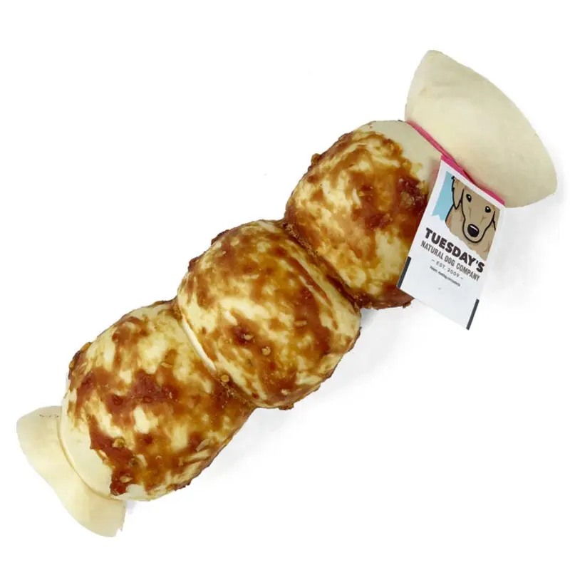 Cheek Roll Dog Chew -Chicken Basted : 10-12"