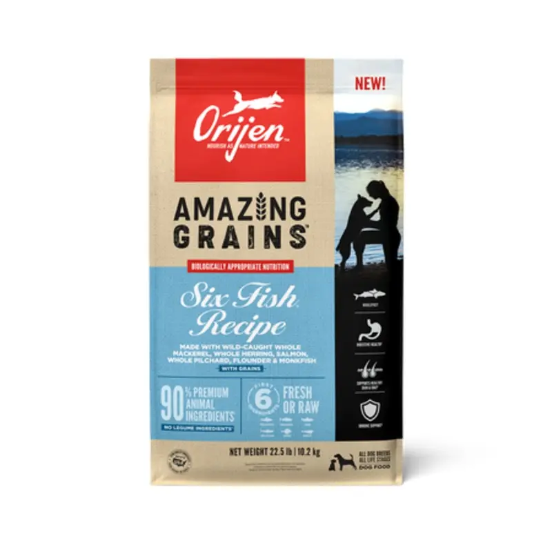 Orijen Amazing Grains Dog Food - 6 Fish