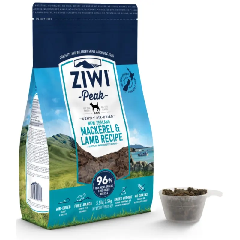 Ziwi Peak Air Dried Dog Food - Mackerel & Lamb Recipe