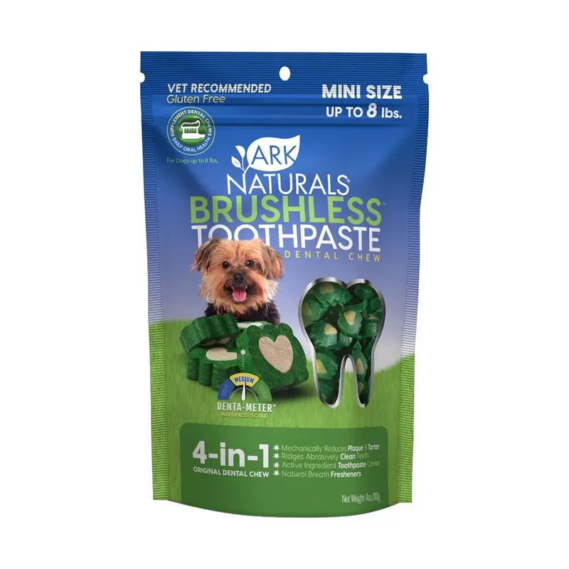 Ark Natural Brushless - Teeth Cleaning Dog Treats Toothpaste for Dogs