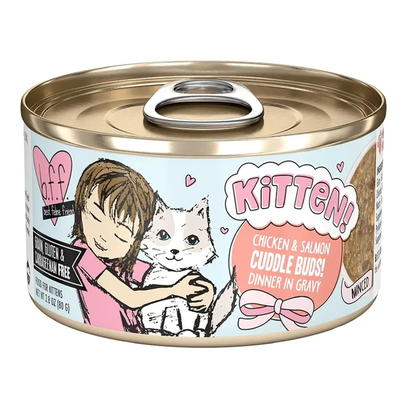 BFF Cat and Kitten Canned Food Cuddle Chicken Salmon 2.8 oz