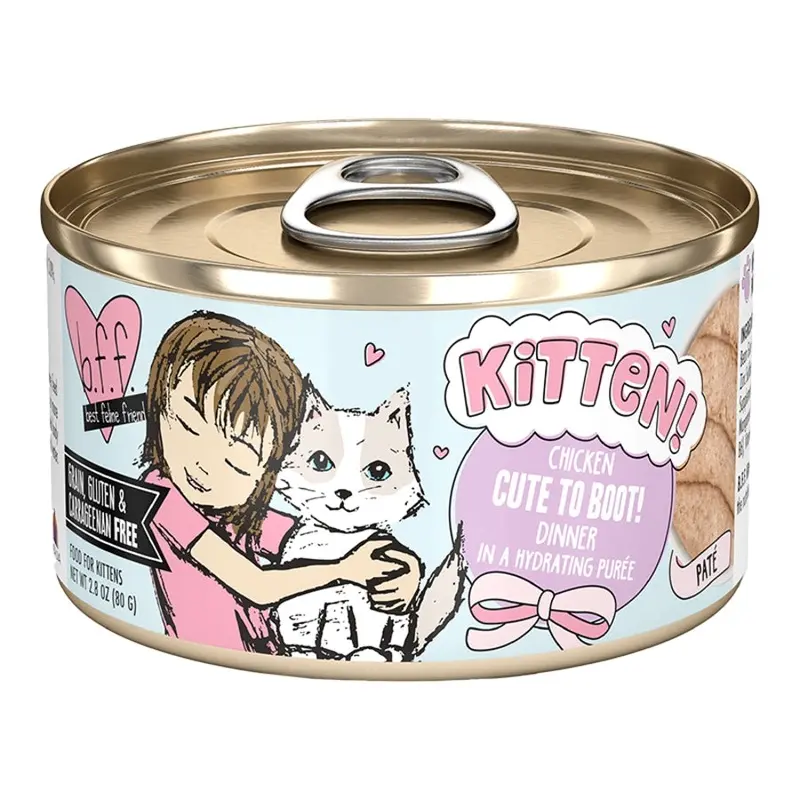 BFF Cat and Kitten Canned Food Cute Boot Chicken 2.8 oz