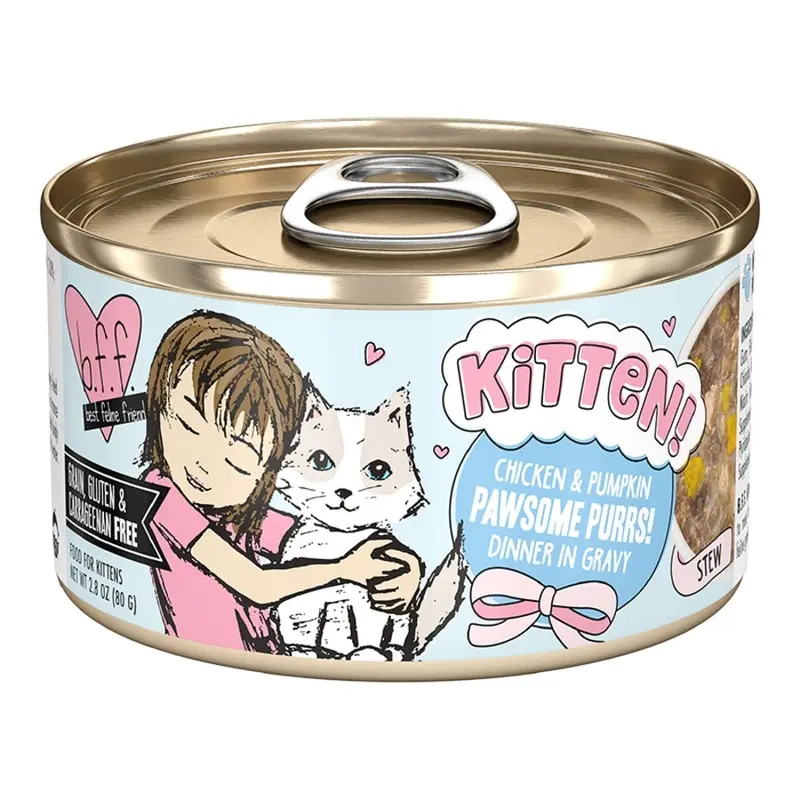 BFF Cat and Kitten Canned Food Pawsome Chicken Pumpkin 2.8 oz