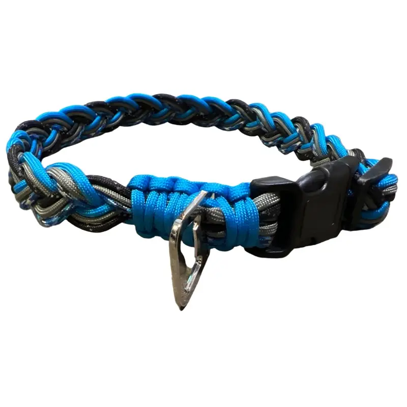Dog Dog Cat Paracord Dog Collar-Blue Combo