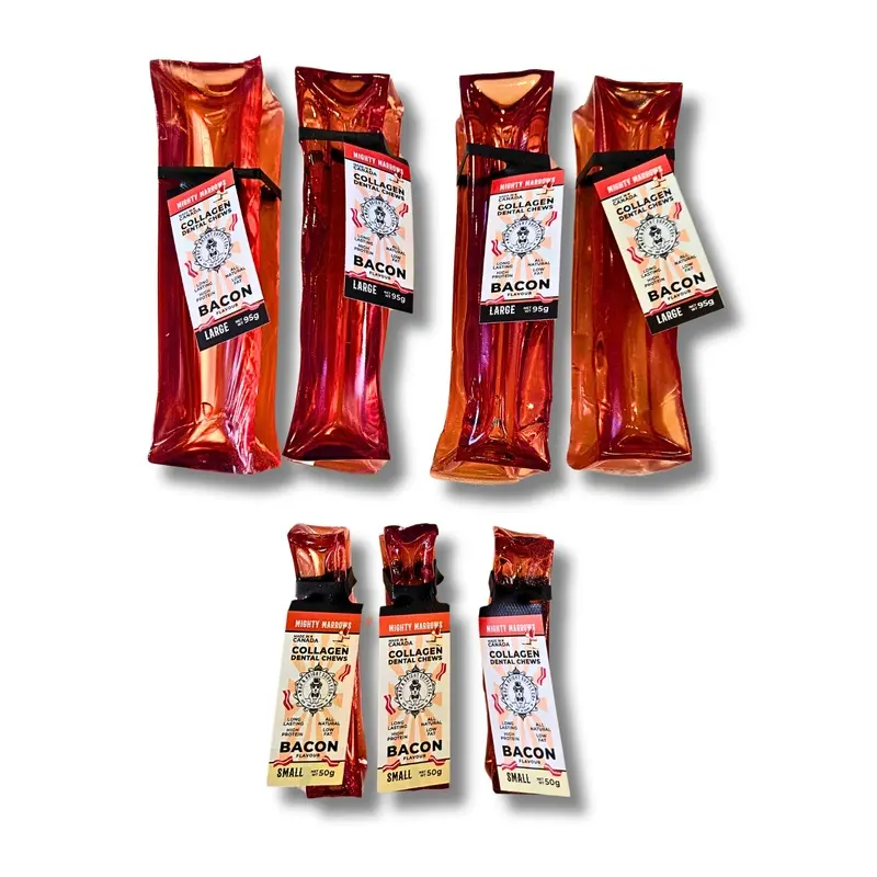 Mighty Marrows Collagen Dental Chew - Bacon - SM/LG