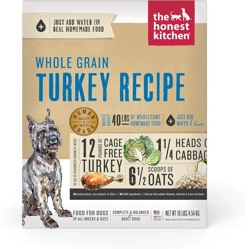 The Honest Kitchen Food - Turkey with Whole Grain Dehydrated Human Grade Dog Food