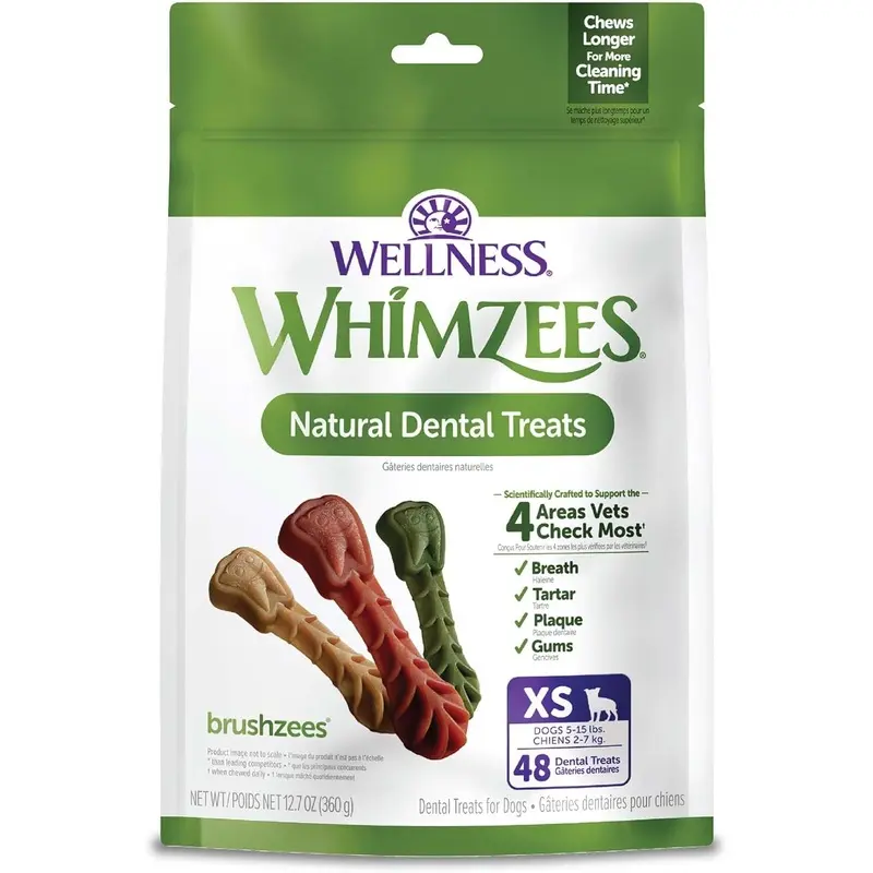 Whimzee Dental Daily Use Dental Treats for Dogs - Brushzees