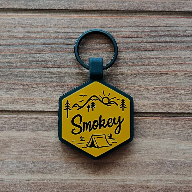Besties Pets - Adventure Is Calling Silicone Dog ID Tag