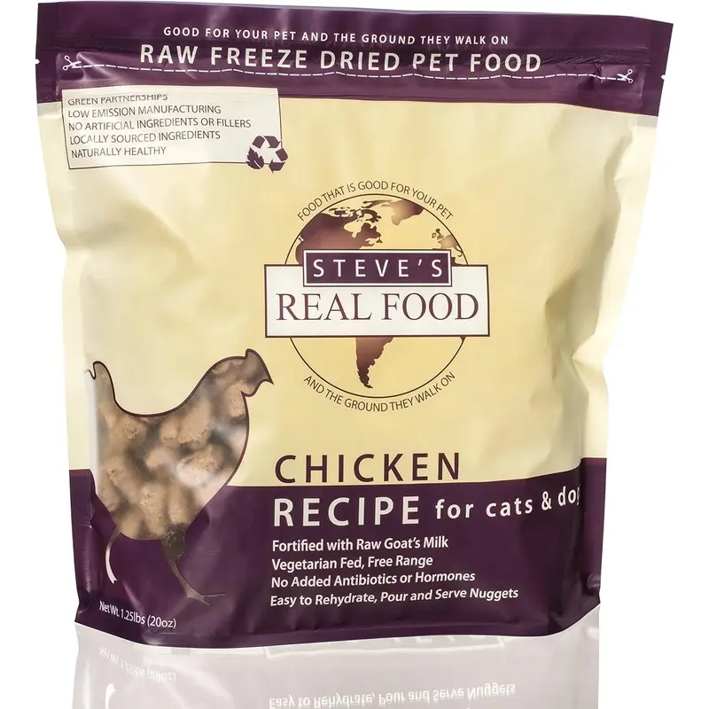 Steves Freeze Dried Nuggets-Chicken : 1.25 LB