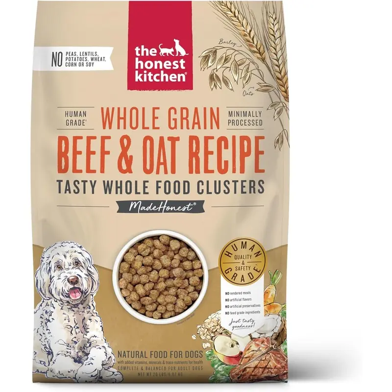 The Honest Kitchen Human Grade Whole Food Clusters Dry Dog Food - Beef & Oats