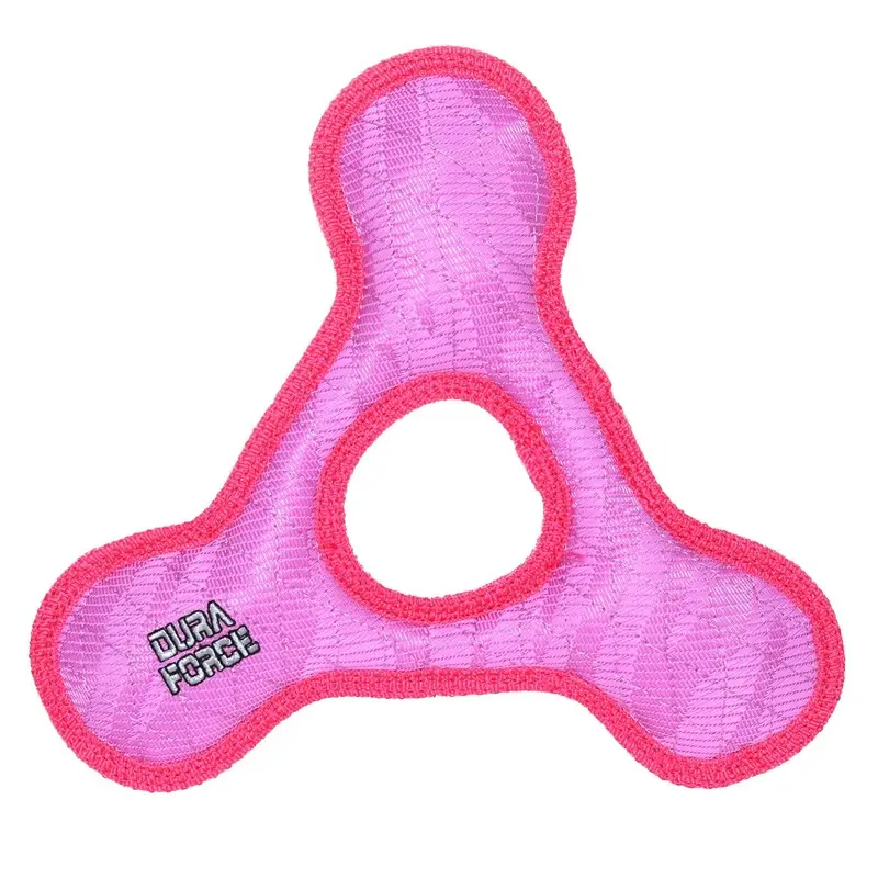 Tuffy Dog Toys - VIP Products - DuraForce Triangle Ring - Pink, Durable, Squeaky Dog Toy
