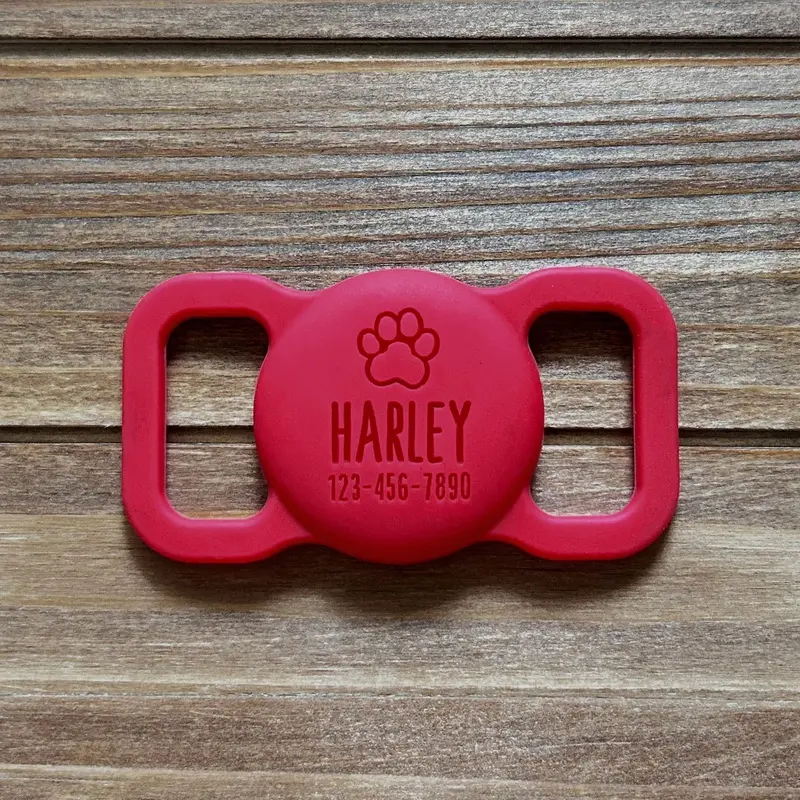 Besties Pets - Paw Silicone Pet AirTag Holder - Personalized