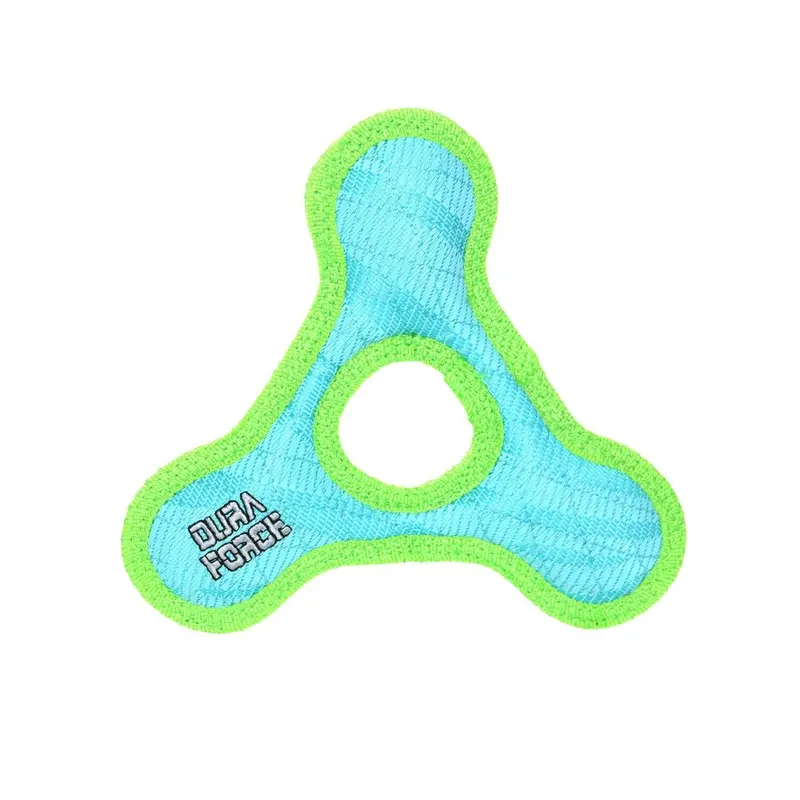 DuraForce Jr Triangle Ring - Blue, Durable, Squeaky Dog Toy