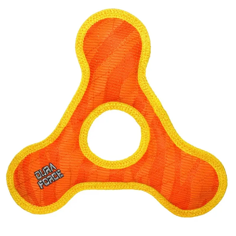 DuraForce Triangle Ring - Orange, Durable, Squeaky Dog Toy