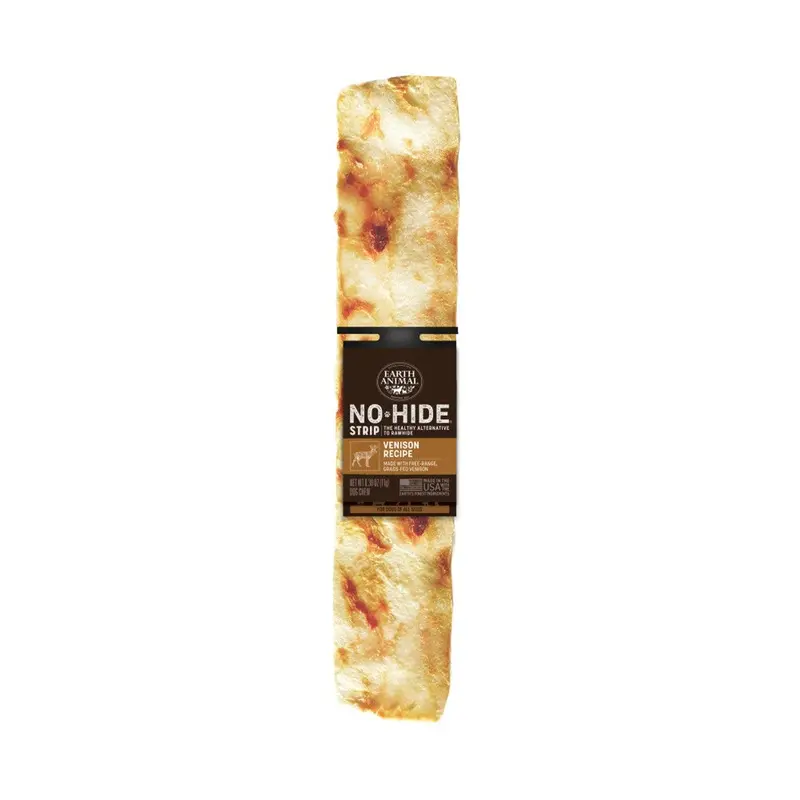 Earth Animal No-Hide Venison Strip Dog Chew Treat