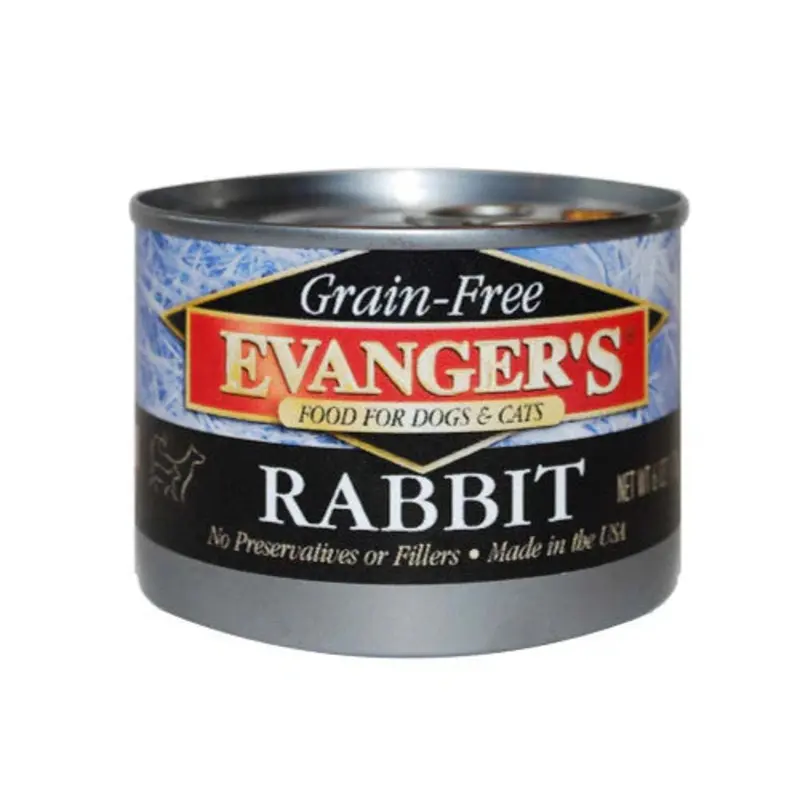 Evangers Canned Dog Food-Grain Free Rabbit : 6 oz