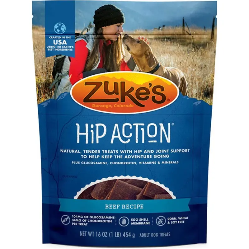 Zukes Hip Action Dog Treats Beef