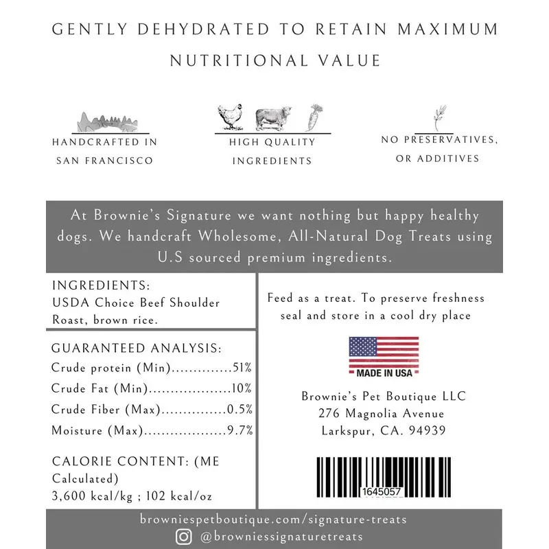 Beef and Rice Bars - 3.5 oz Dog Treats