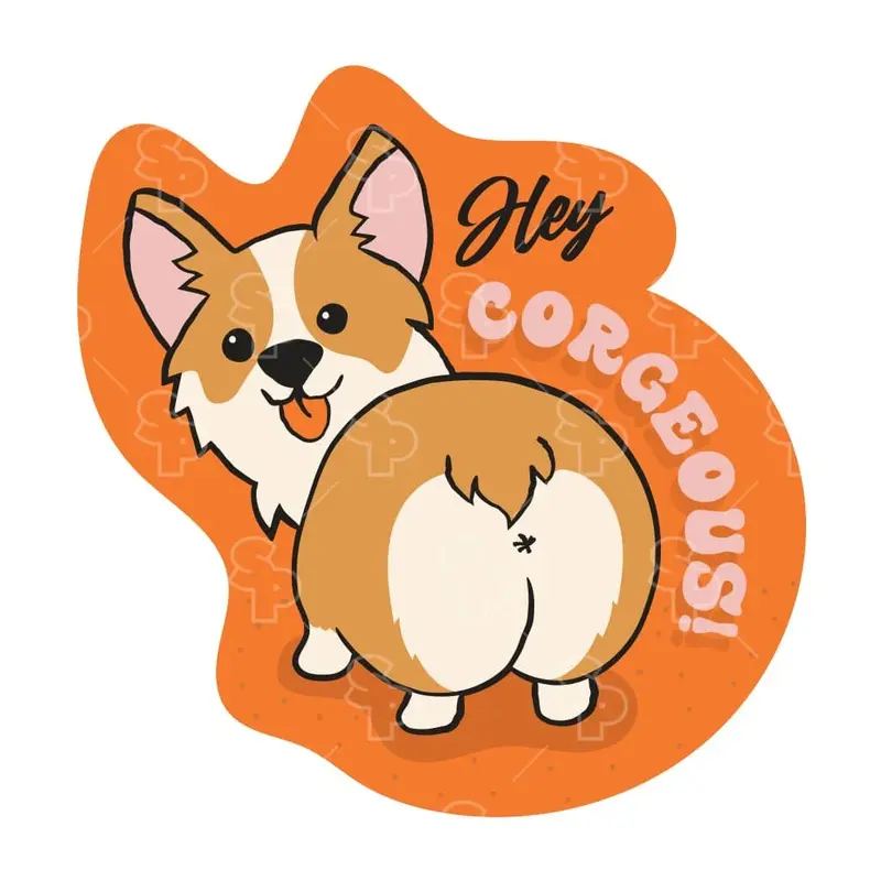 Sticker Pack Dog Sayings - Hello Corgeous - Sticker - Large