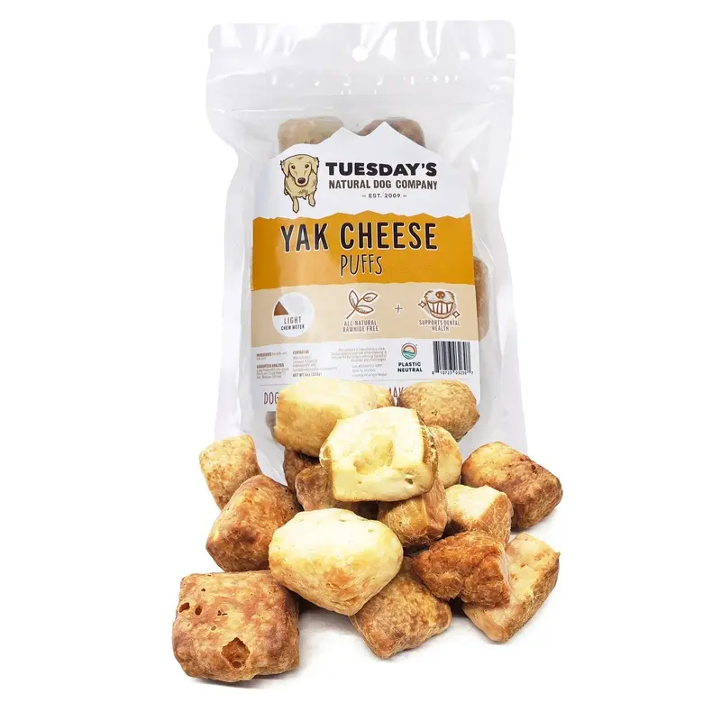 Yak Cheese Puffs Dog Treats Value Pack  Natural Cheesy Snacks for Dogs