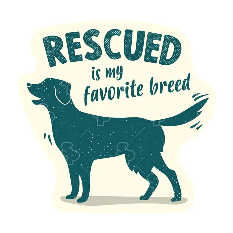 Sticker Pack Sticker SM-Rescued is my Favorite Breed : SM