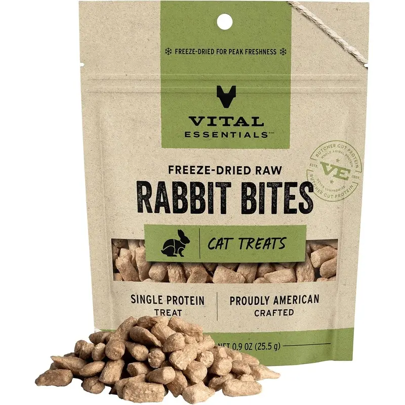 Vital Essential Cat Treats-Rabbit Bites : .9 oz