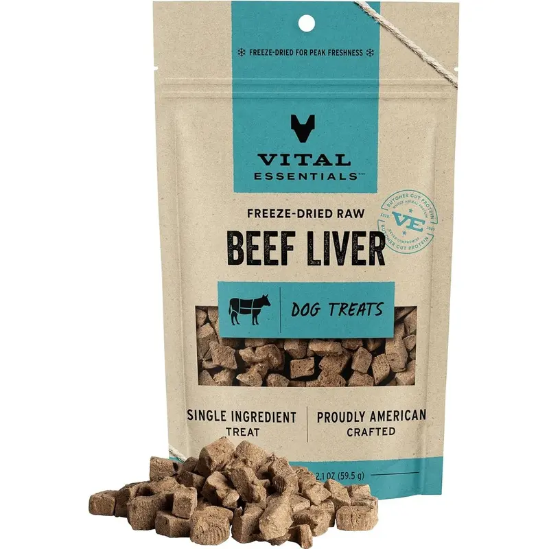 Vital Essentials Treats-Beef Liver : 2.1 OZ