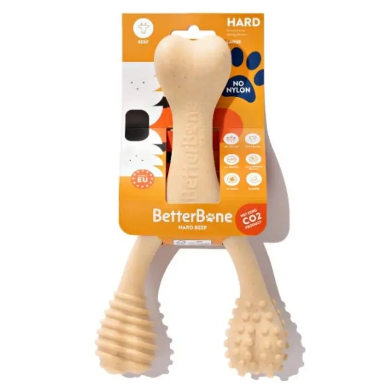 BetterBone Hard Beef Dog Chew Toy Durable and Long-Lasting for Strong Chewers