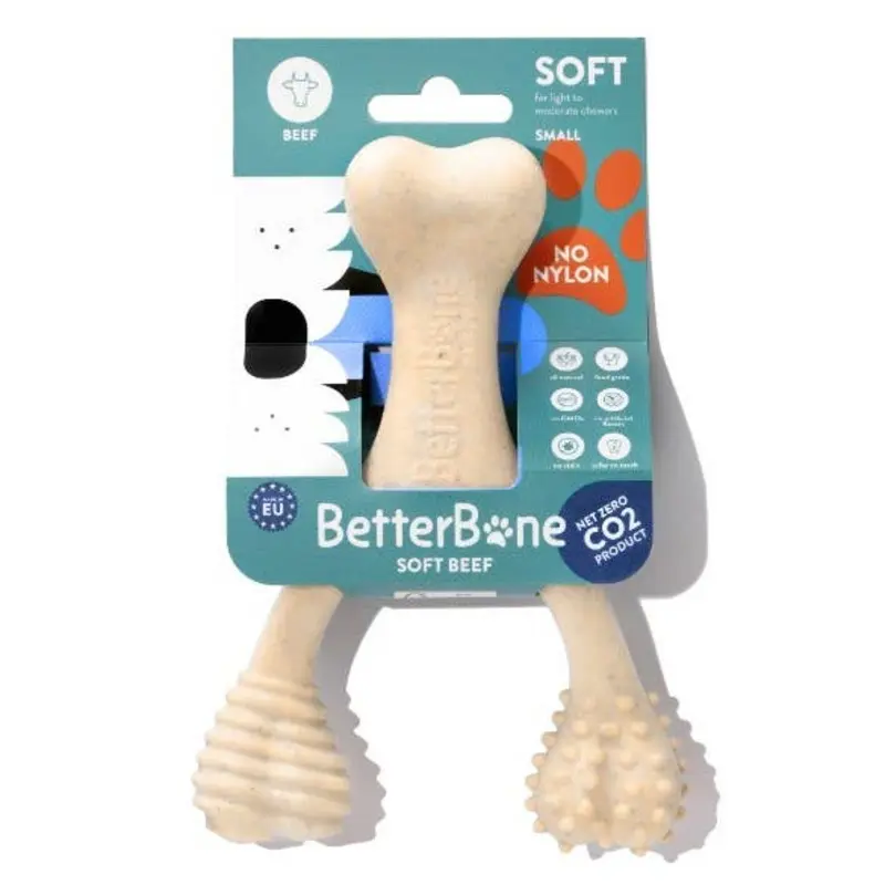 BetterBone Soft Beef and Classic Dog Chew Toy Durable and Safe for All Sizes