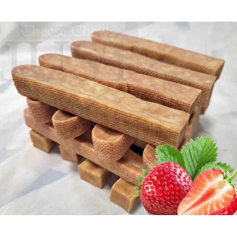 Dog cheese chew. Strawberry Small Himalayan Yak ~2.9 oz EA